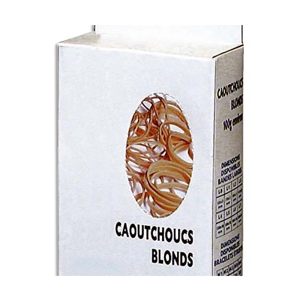 WONDAY Boîte distributrice de 100g de caoutchouc blond large 70 x 5 mm