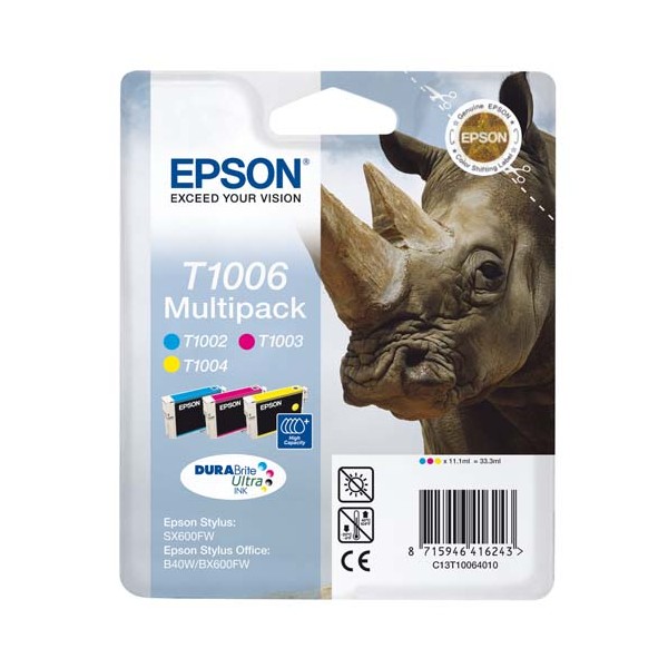 EPSON Multipack cartocuhes jet d'encre 3 couleurs T1006