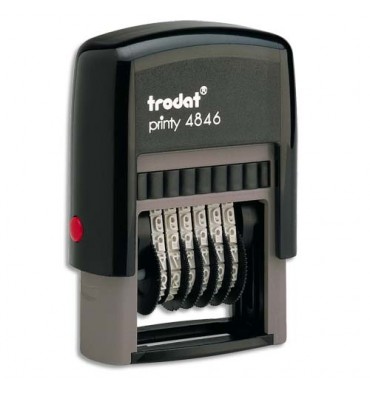 TRODAT Timbre numéroteur à encrage automatique Printy 4846 - hauteur des caractères 4 mm
