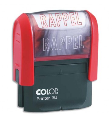 COLOP Timbre à encrage automatique RAPPEL, empreinte rouge 38 x 14 mm