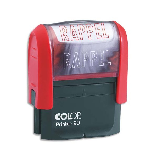 COLOP Timbre à encrage automatique RAPPEL, empreinte rouge 38 x 14 mm