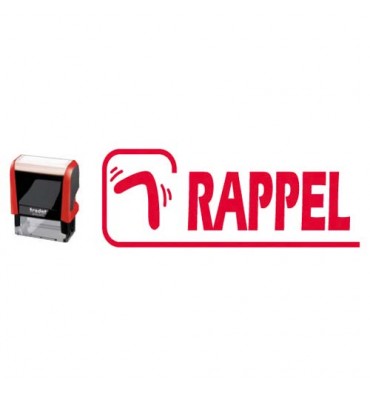 TRODAT Timbre formule RAPPEL - X-print à encrage automatique Rouge. Dimensions empreinte 45 x 16 mm