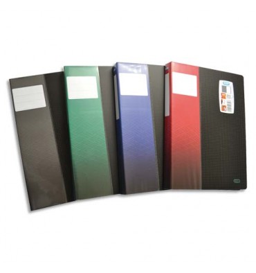 OXFORD Protège-documents STAND UP, format A4, 80 vues, 40 pochettes, coloris noir, étiquette assortis