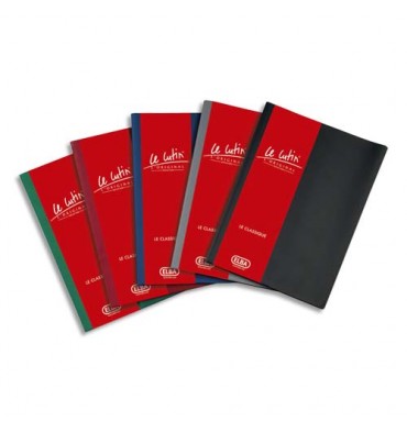 OXFORD Protège-documents Le Lutin avec poche de rangement, 60 vues, 30 pochettes, coloris noir
