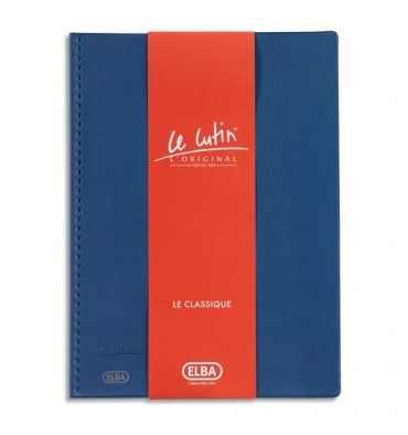 OXFORD Protège-documents Le Lutin avec poche de rangement, 60 vues, 30 pochettes, coloris bleu