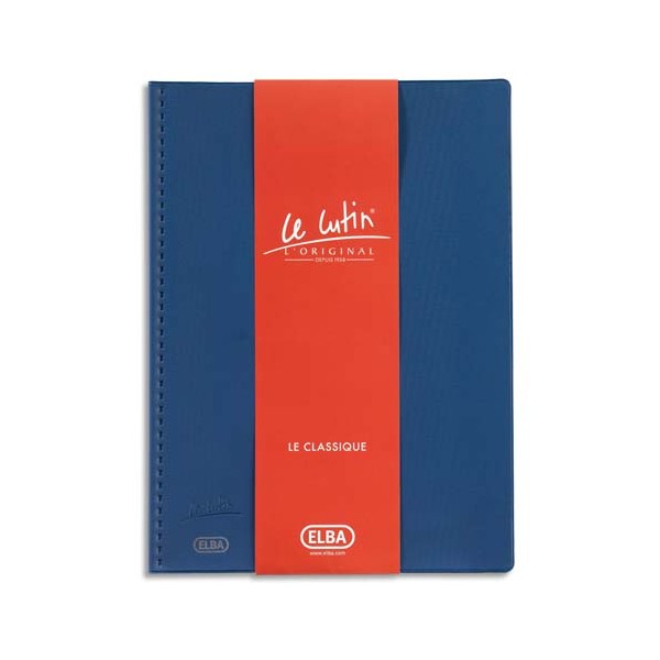OXFORD Protège-documents Le Lutin avec poche de rangement, 80 vues, 40 pochettes, coloris bleu