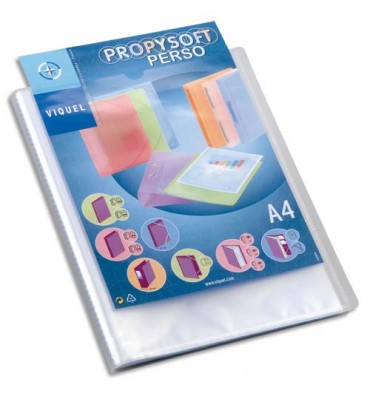 VIQUEL Protège-documents personnalisable 60 vues, 30 pochettes Propysoft incolore