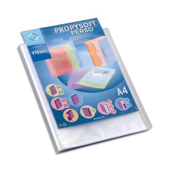 VIQUEL Protège-documents personnalisable 60 vues, 30 pochettes Propysoft incolore