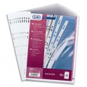 ELBA Sachet de 10 pochettes perforées SM3 en PVC 10/100e, format A4, transparent