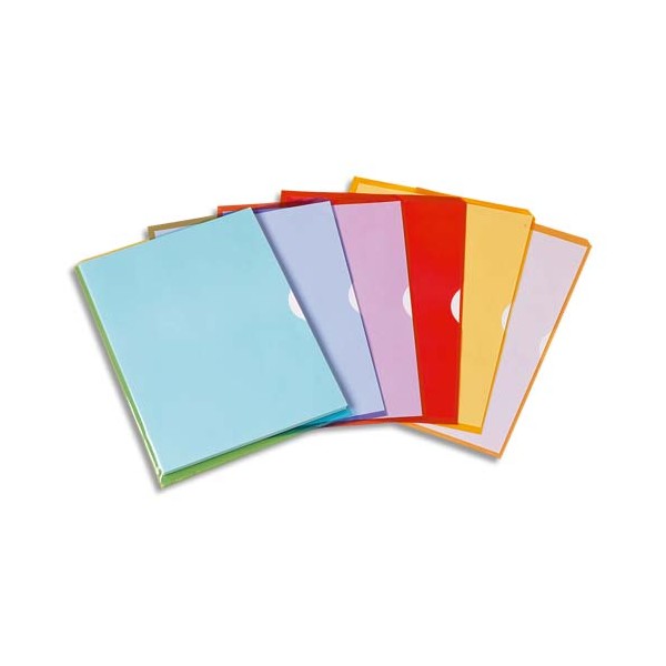 ELBA Sachet de 10 pochettes-coin Fard'liss incolore en PVC 20/100e