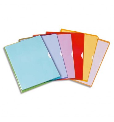 ELBA Boîte de 50 Pochettes-coin Fard'Liss coloris assortis en PVC 20/100e