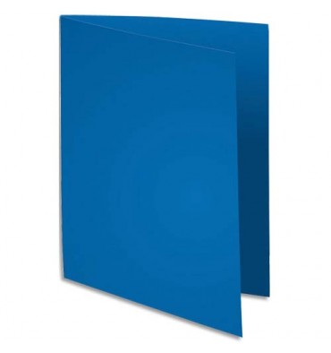 EXACOMPTA Paquet de 100 chemises FLASH 220 en carte recyclée 220g, coloris bleu foncé