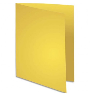 EXACOMPTA Paquet de 100 chemises FLASH 220 en carte recyclée 220g, coloris jaune