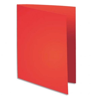 EXACOMPTA Paquet de 100 chemises FLASH 220 en carte recyclée 220g, coloris rouge