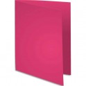 EXACOMPTA Paquet de 100 chemises FLASH 220 en carte recyclée 220g, coloris rose fuschia