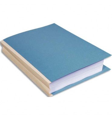 EXACOMPTA Paquet de 25 chemises à soufflet, carte 320g recyclée à 100% coloris bleu