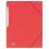 ELBA Chemise 3 rabats et élastique Eurofolio en carte lustrée 5/10e, coloris rouge
