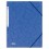 ELBA Chemise 3 rabats et élastique Eurofolio en carte lustrée 5/10e, coloris bleu