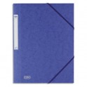 ELBA Chemise 3 rabats et élastique Eurofolio Prestige, en carte lustrée 7/10e bleu