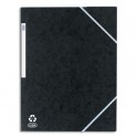 ELBA Chemise à 3 rabats et élastiques en carte lustrée TOP FILE, format A4, coloris noir