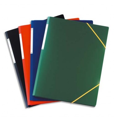 ELBA Chemise à 3 rabats et élastiques MEMPHIS®, format A3, coloris assortis type traditionnel