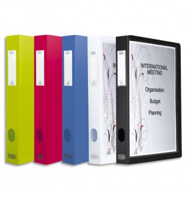 ELBA Boîte de classement transparence personnalisable POLYVISION 24 x 32 cm, dos 4 cm, coloris assortis opaque