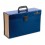 BANKERS BOX Trieur mallette bleu de 19 compartiments, avec poignée de transport et fermoir plastique