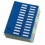 EMEY Trieur EMEY JUNIOR en carte avec système clip, 24 compartiments, coloris bleu