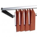 L'OBLIQUE AZ BY ELBA Kit de 2 rails métal gris avec support noir pour dossiers suspendus armoire
