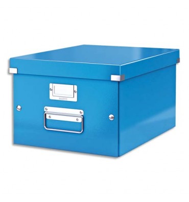 LEITZ Boîte CLICK&STORE M-Box. Format A4 - Dimensions : L281xH200xP369mm. Coloris Bleu Wow.