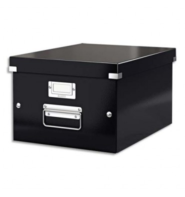LEITZ Boîte CLICK&STORE M-Box. Format A4 - Dimensions : L281xH200xP369mm. Coloris Noir