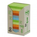 POST-IT Tour 24 blocs 100 feuilles 3,8 x 5,1 cm 100% recyclé. Coloris assortis
