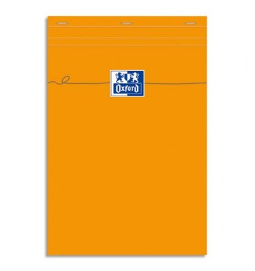 OXFORD Bloc de direction non perforé 160 pages 80g unies 21 x 29,7 cm. Couverture orange