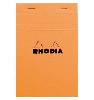 RHODIA Bloc de direction couverture orange 80 feuilles (160 pages) format A5 réglure 5x5