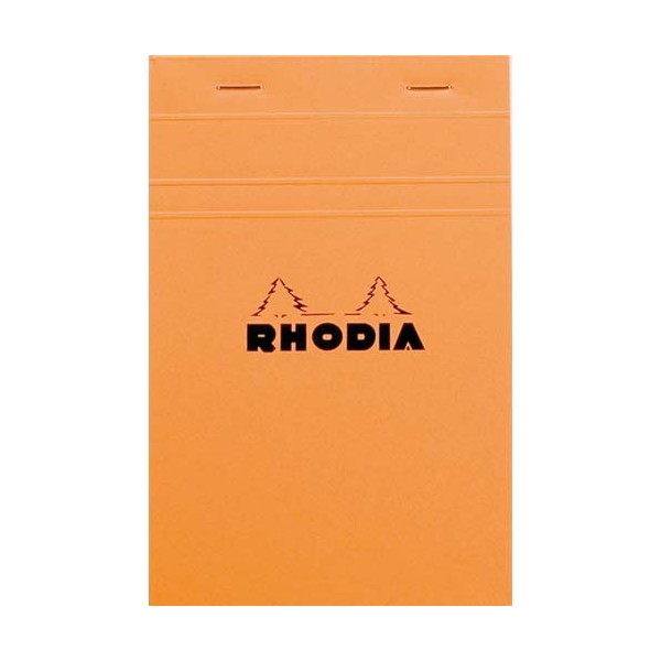 RHODIA Bloc de direction couverture orange 80 feuilles (160 pages) format A5 réglure 5x5