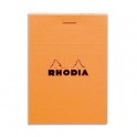 RHODIA Bloc de direction couverture orange 80 feuilles (160 pages) format A7 réglure 5x5