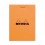 RHODIA BLoc de direction couverture orange 80 feuilles (160 pages) format 8.5 x 12 cm réglure 5x5