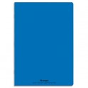 CONQUERANT Cahier piqûre 96 pages Seyès 21 x 29,7 cm. Couverture polypropylène bleu