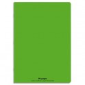 CONQUERANT Cahier piqûre 96 pages Seyès 21 x 29,7 cm. Couverture polypropylène vert