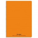 CONQUERANT Cahier piqûre 96 pages Seyès 17 x 22 cm. Couverture polypropylène orange
