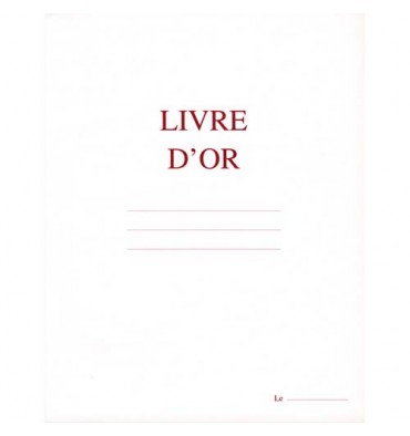 ELVE Livre d’Or format 21 x 29,7 cm Blanc 148 pages. Couverture aspect cuir