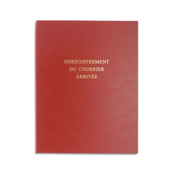 LE DAUPHIN Piqûre pour enregistrement du courrier arrivée 80 pages couverture rouge en 24 x 32 cm