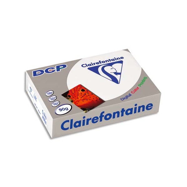 CLAIREFONTAINE Ramette de 500 feuilles papier blanc DCP copieur, laser, jet d encre couleur 90g A3