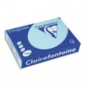 CLAIREFONTAINE Ramette de 250 feuilles papier couleur TROPHEE 160g A4 bleu alizé