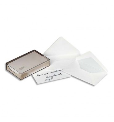 GPV Boîte cristal de 100 enveloppes gomme format 90 x 140 mm