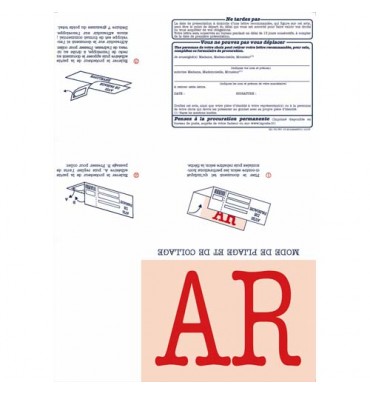 TECHMAY LOGETIQ Boîte de 150 imprimés recommandés avec AR A4 IB1. Laser et jet d'encre