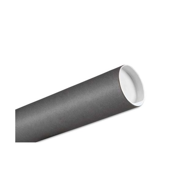 EMBALLAGE Tube carton gris diamètre 8 cm longueur 65 cm