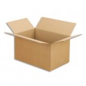 EMBALLAGE Paquet de 25 Caisses américaines en carton brun simple cannelure - format : 30 x 20 x 17 cm 
