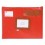 ALBA Pochette navette rouge en PVC dimensions : 42 x 32cm