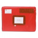 ALBA Pochette navette rouge en PVC à soufflet dimensions : 42 x 32 x 5 cm